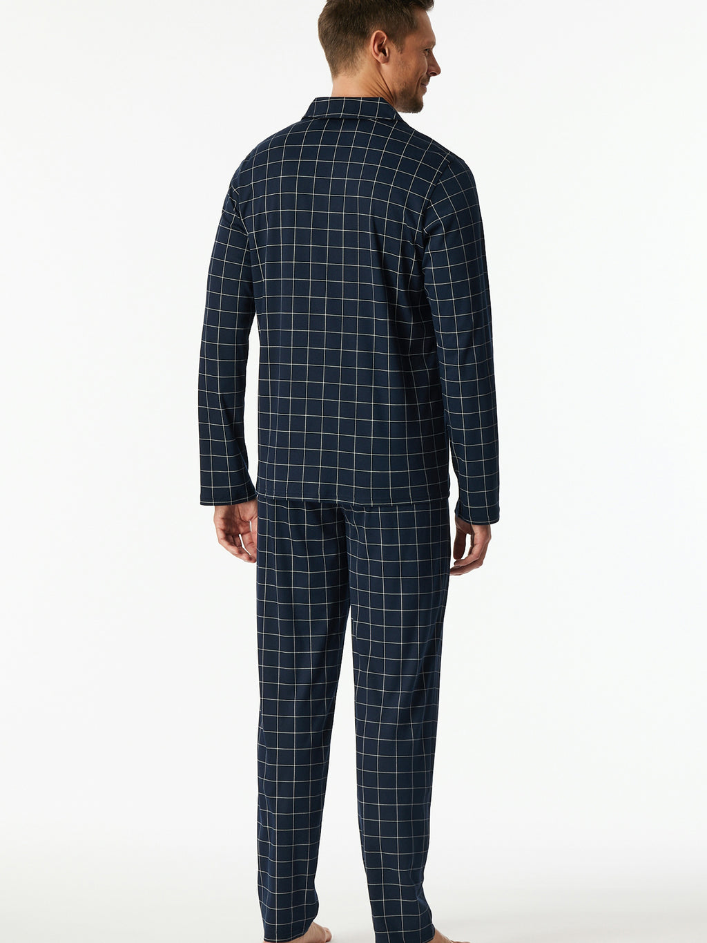 Schiesser Men's Long Pyjamas - Fine Interlock