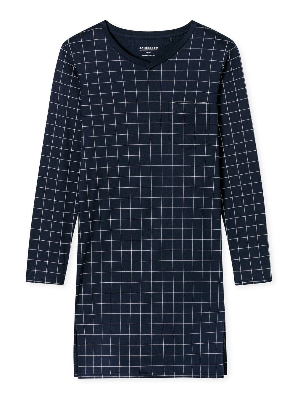 Schiesser Heren Lange Nachthemd - Fijne Interlock