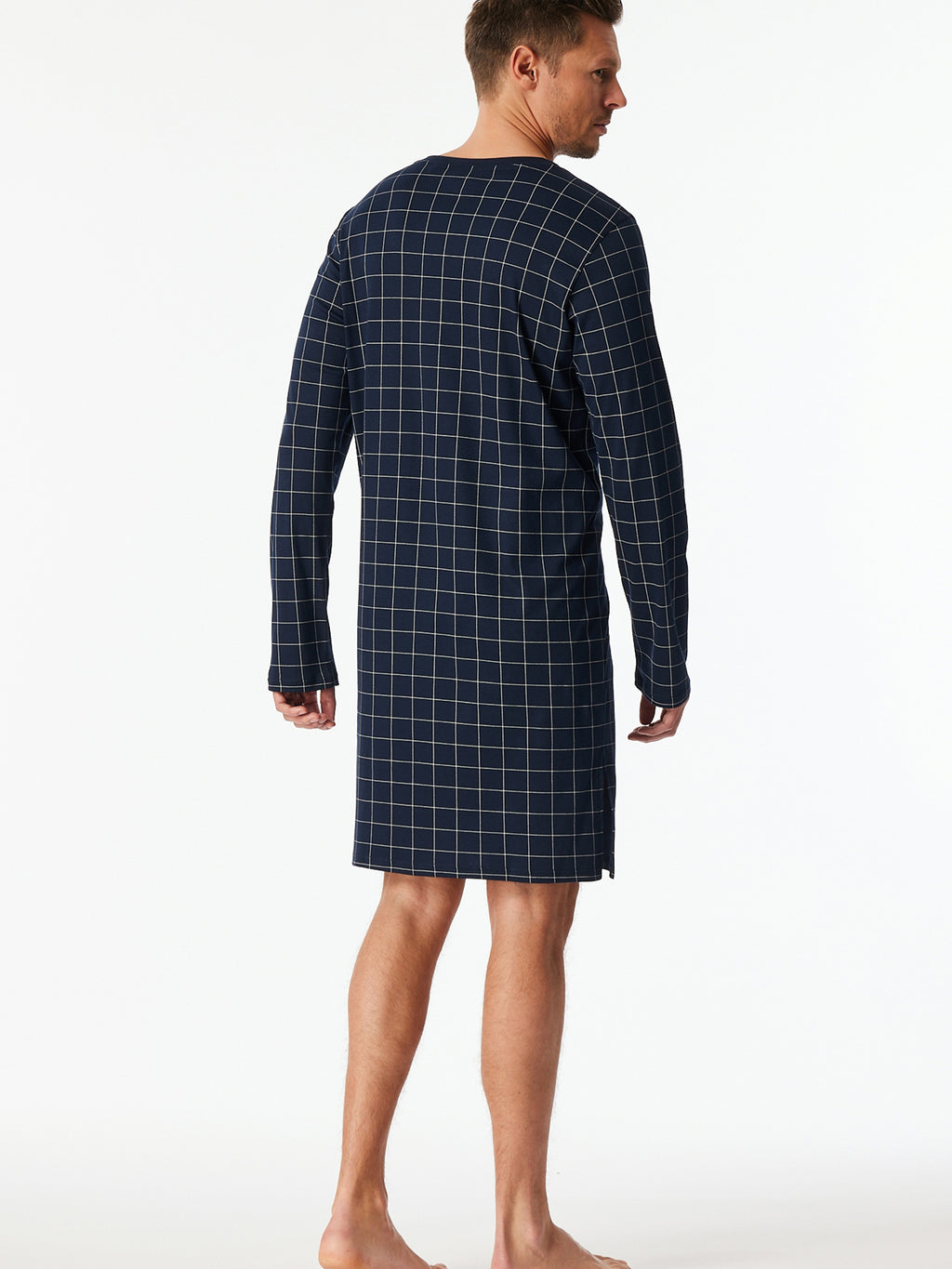 Schiesser Heren Lange Nachthemd - Fijne Interlock