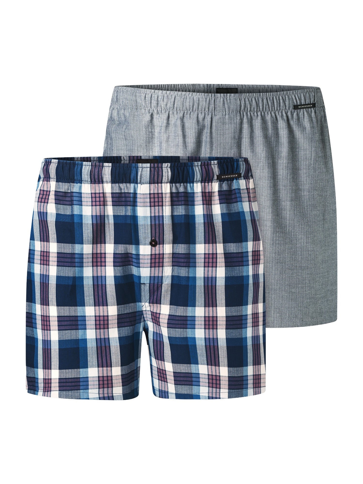 SCHIESSER Herren Boxershorts Web 2er Pack
