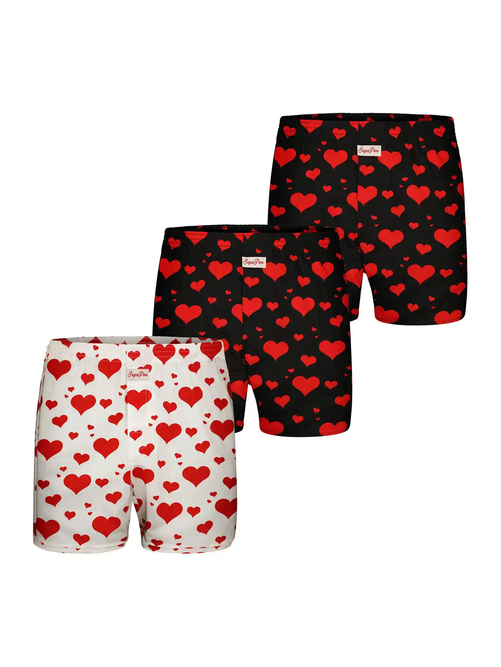 Sugar Pine Men's Boxer Shorts Valentine's Day 3-Pack