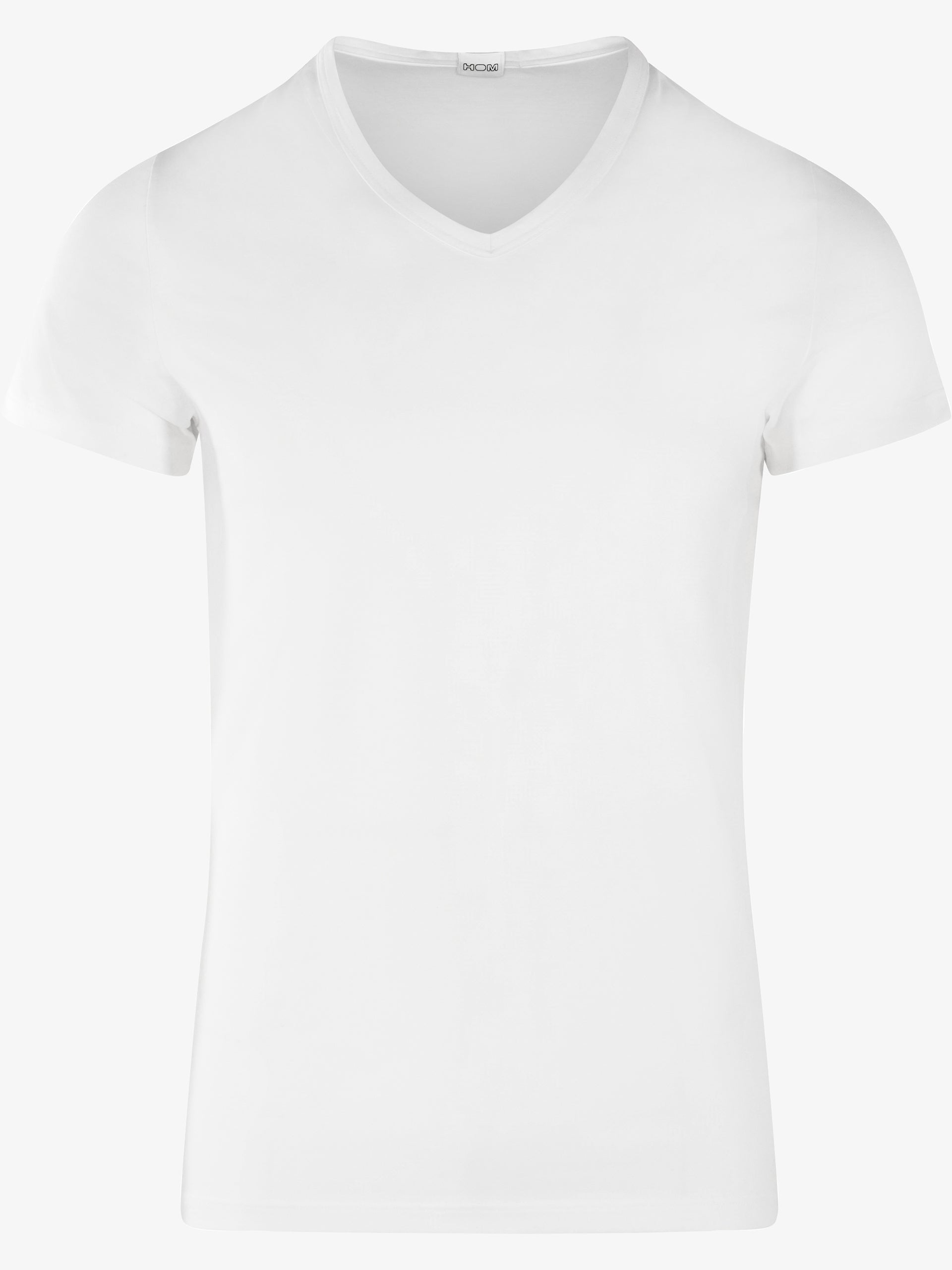 HOM Heren T-shirt met V-hals, klassiek model