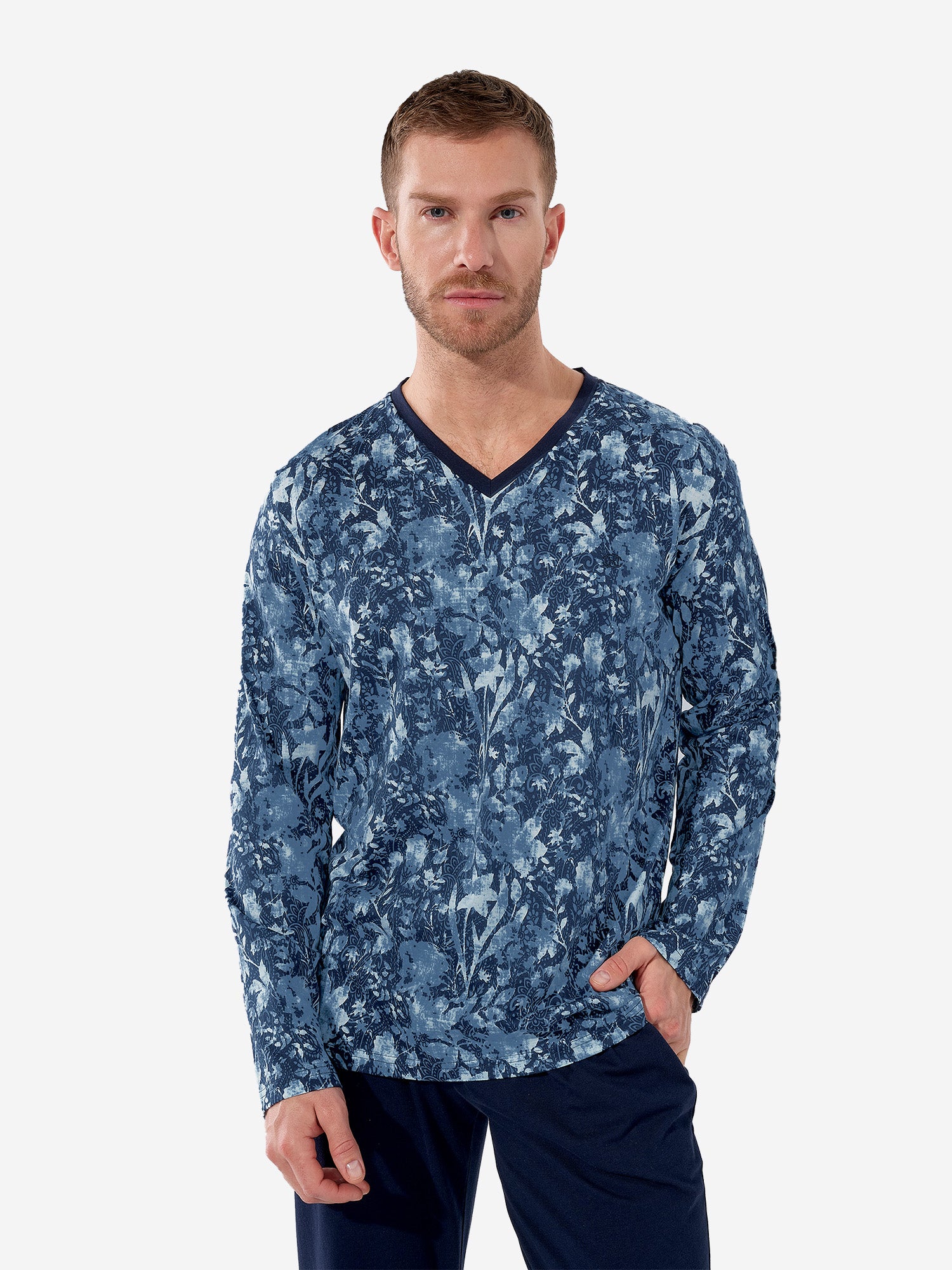 navy print / 2XL