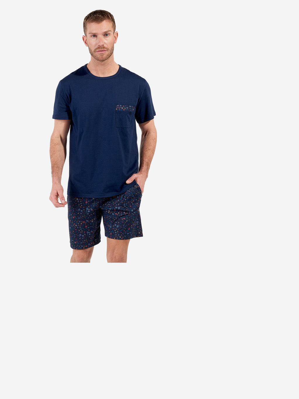 navy print / 2XL