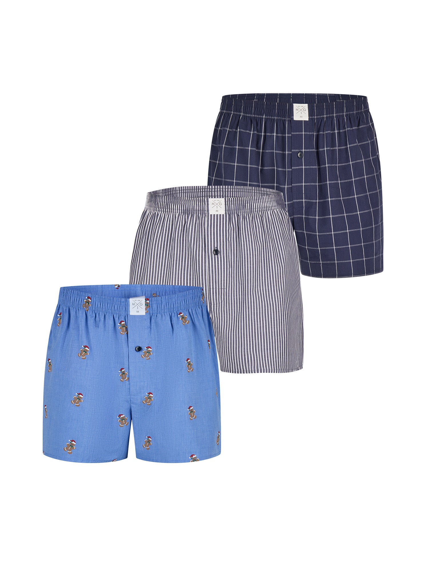 MG-1 Herren Boxershorts sugar cane 3er Pack