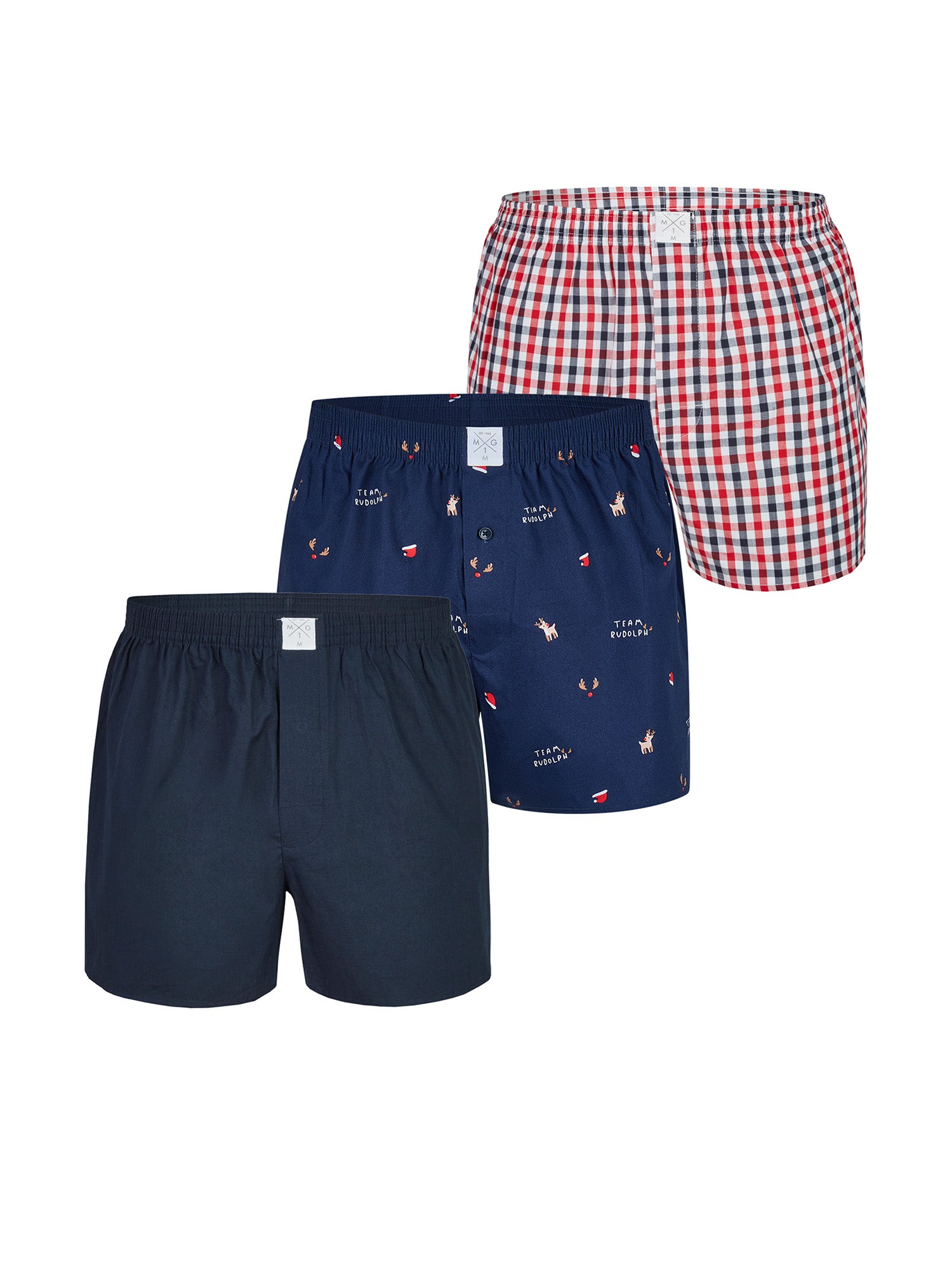 MG-1 Herren Boxershorts sugar cane 3er Pack