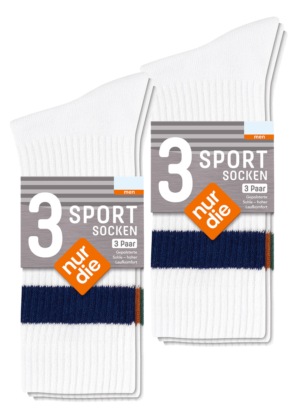 NUR DIE Herren Sport Socken 6er Pack