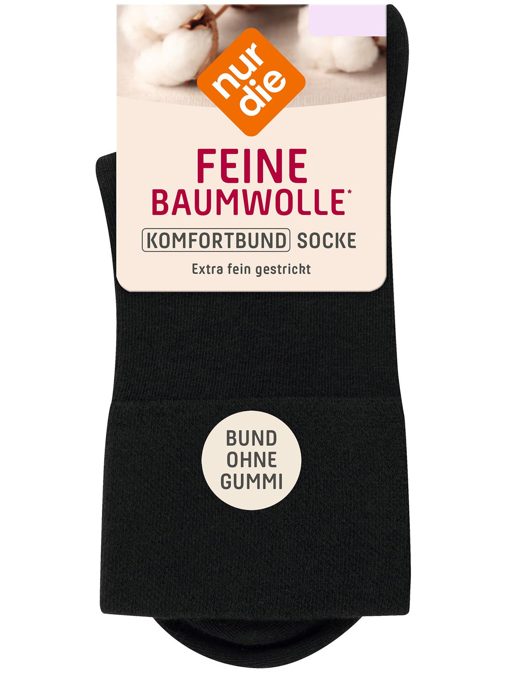 NUR DIE Damen Socken Feine Baumwolle* mit Komfortbund