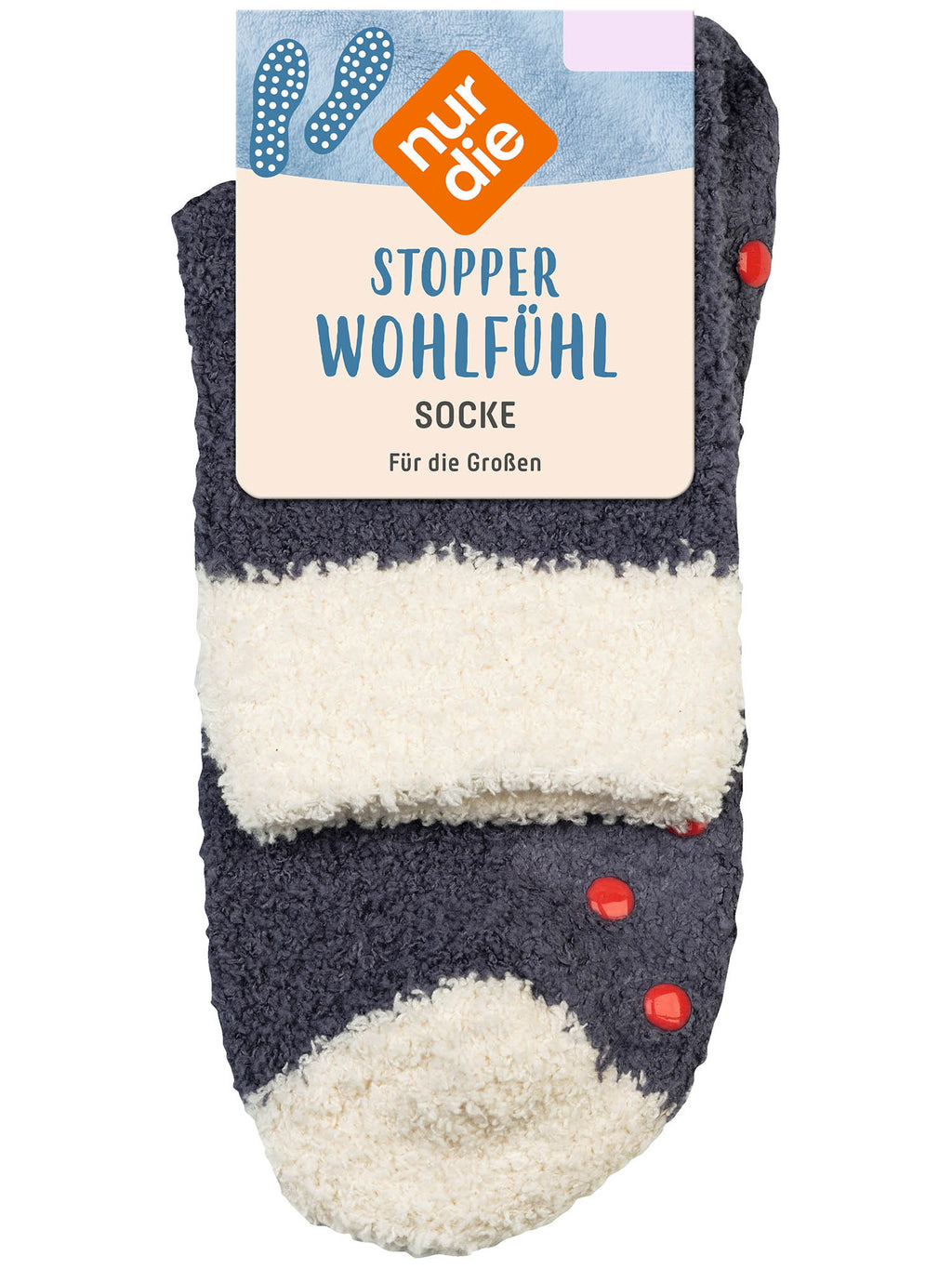 NUR DIE Damen Socken mit Stopper Wohlfühlsocken