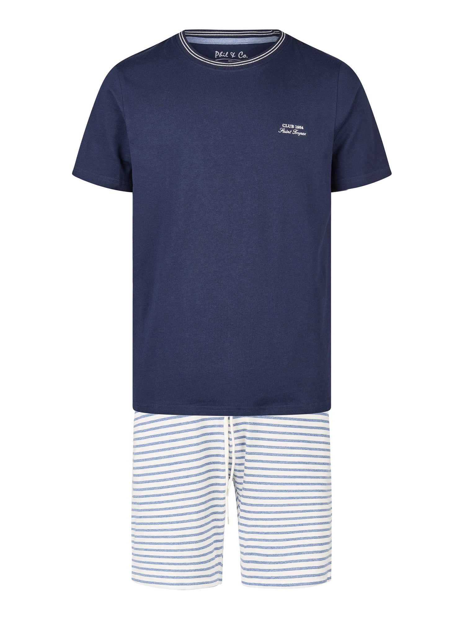 Phil & Co. Berlin Herren Pyjama Shorty Kurz