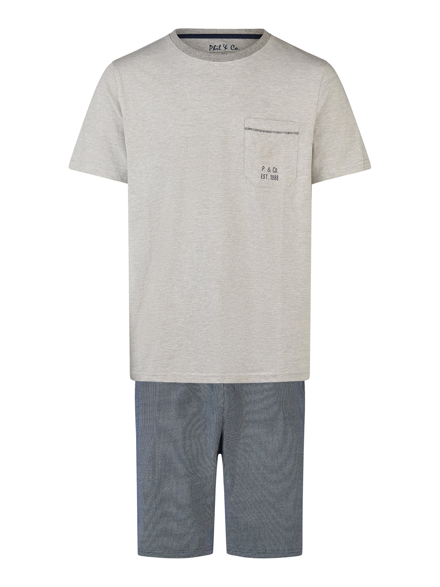 Phil & Co. Berlin Herren Pyjama Shorty Kurz