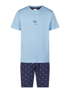 hellblau-navy / L