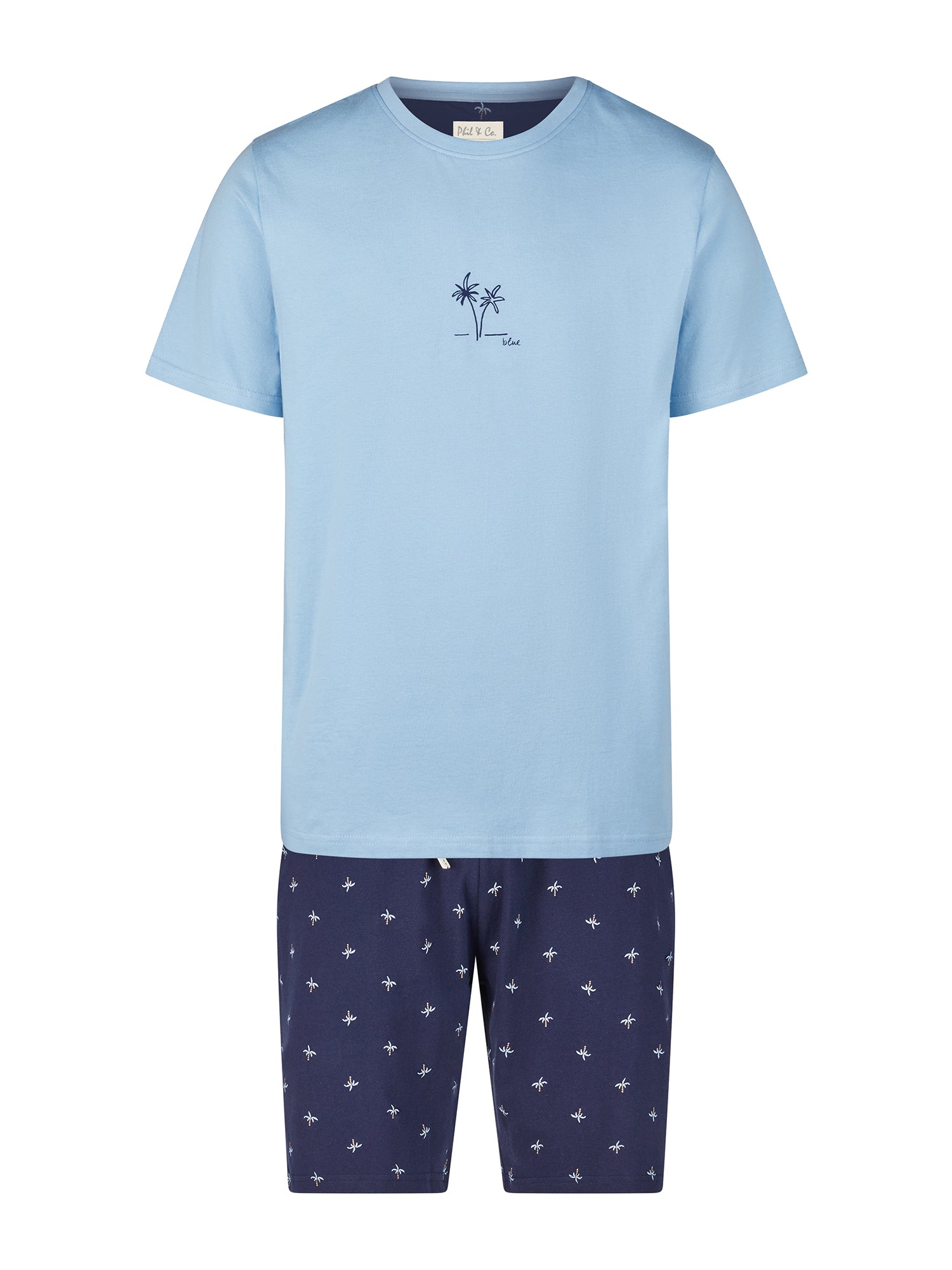 hellblau-navy / L