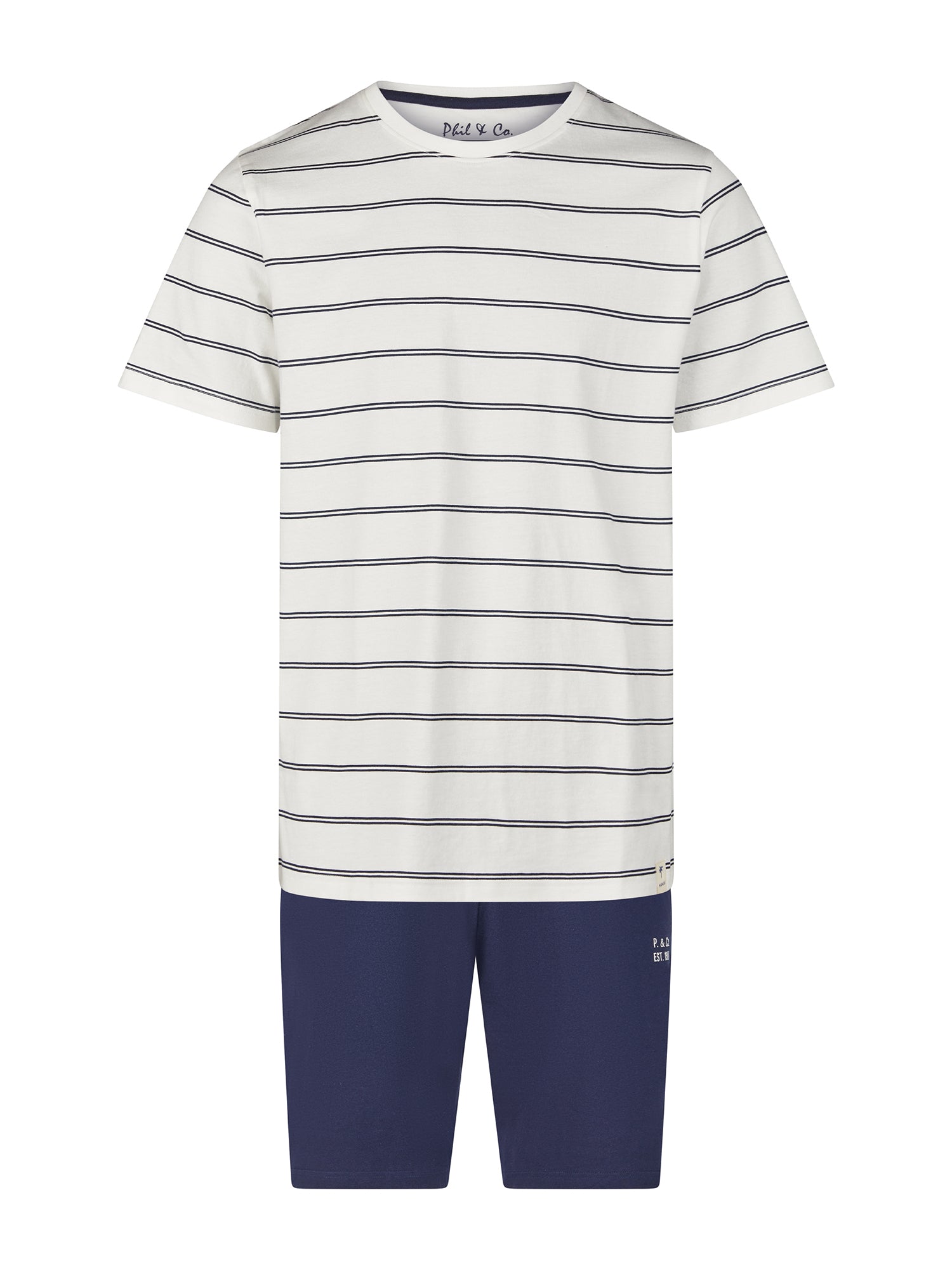weiß-navy / L