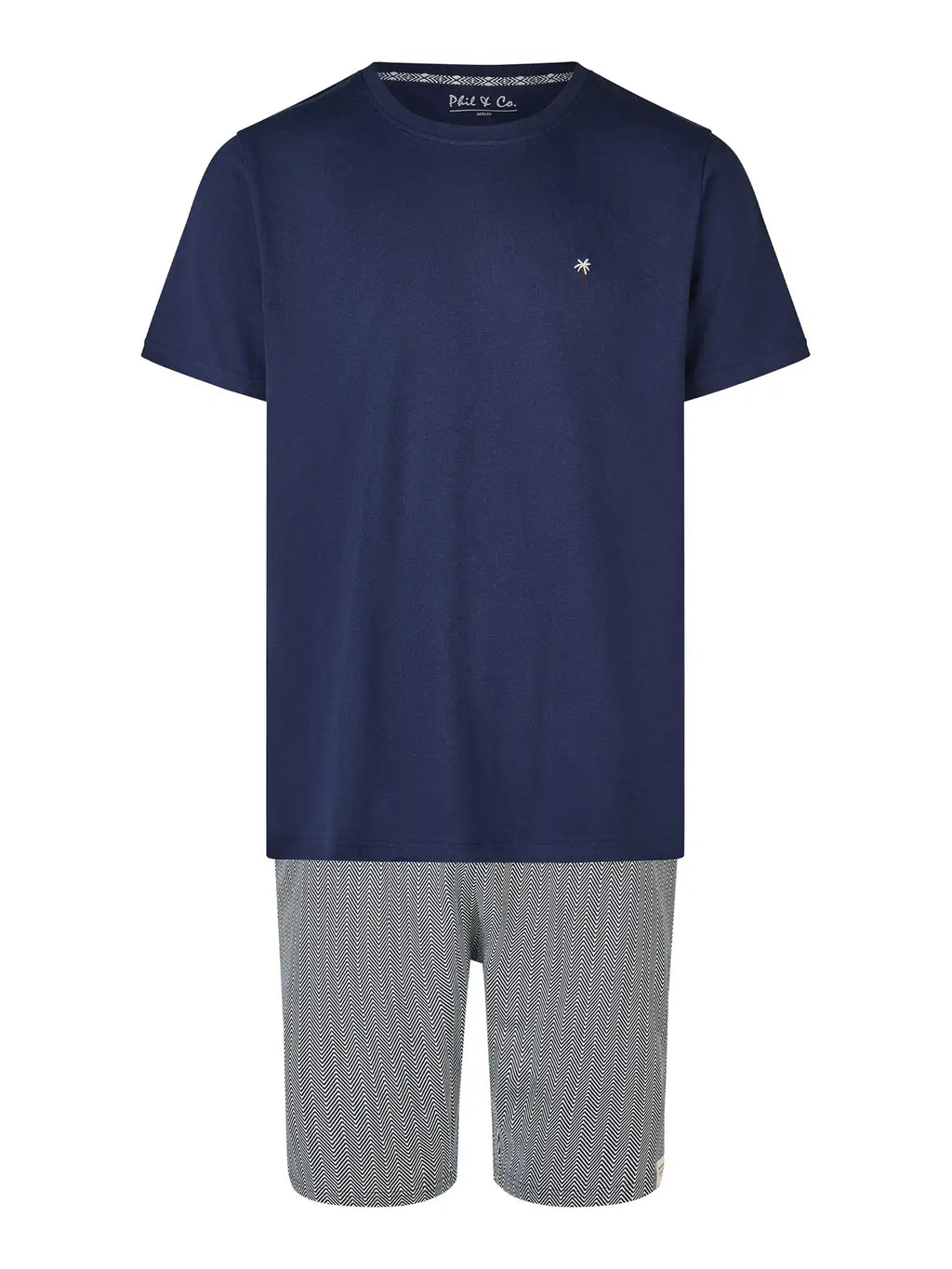 Phil & Co. Berlin Herren Pyjama Kurzarm