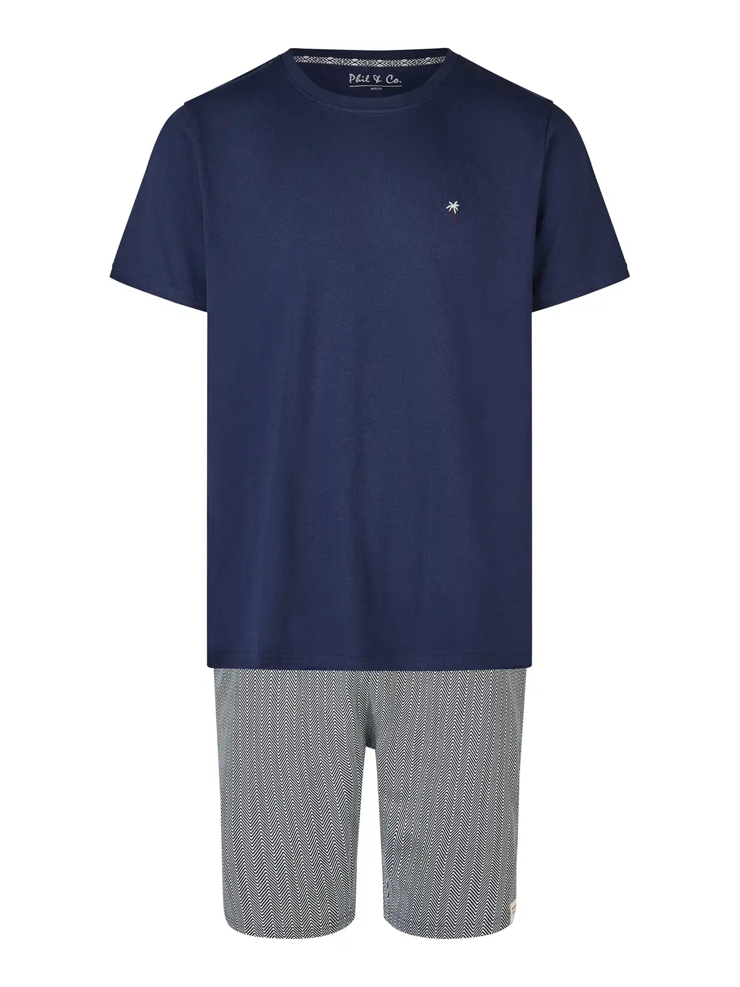 Phil & Co. Berlin Herren Pyjama Kurzarm
