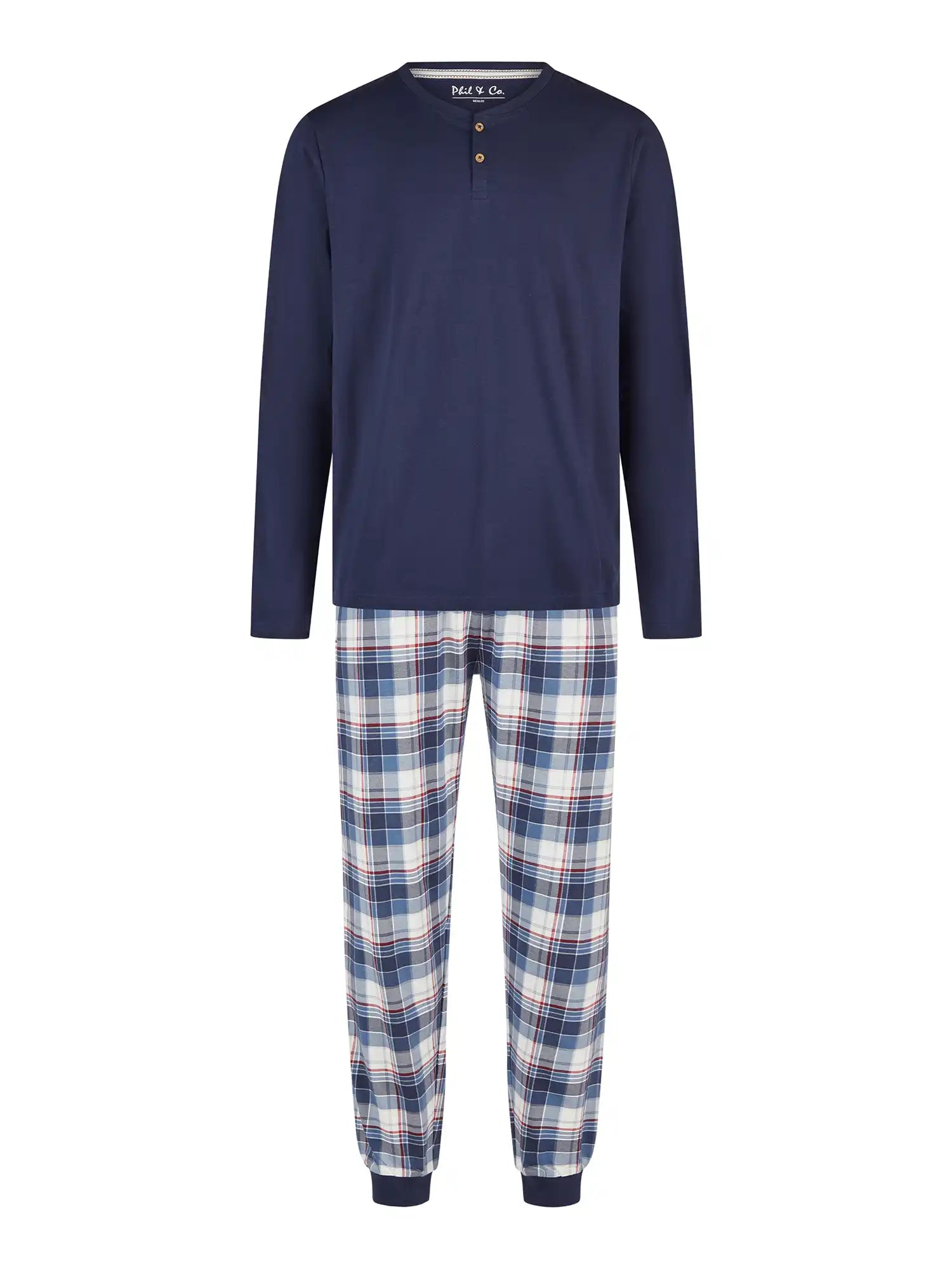 Phil &amp; Co. Berlin Men's Cozy Classic Long Pajamas