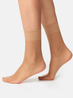 NUR DIE Damen Söckchen Seidenfein Transparent 15 DEN