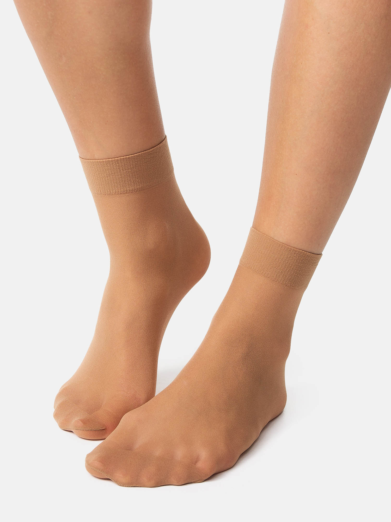 NUR DIE Damen Söckchen Transparent 20 DEN 2er Pack