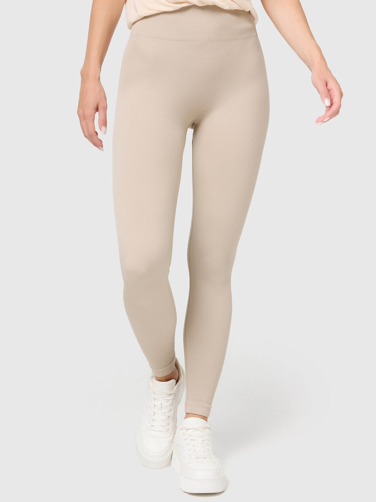 NUR DIE Damen Leggings Relax & Go in Ripp-Optik