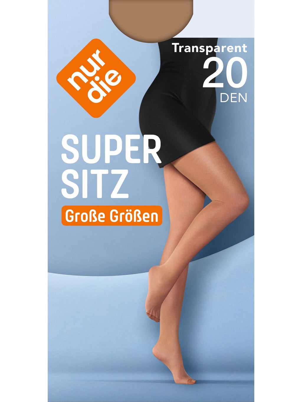 NUR DIE Damen Strumpfhose Supersitz Große Größen Transparent 20 DEN