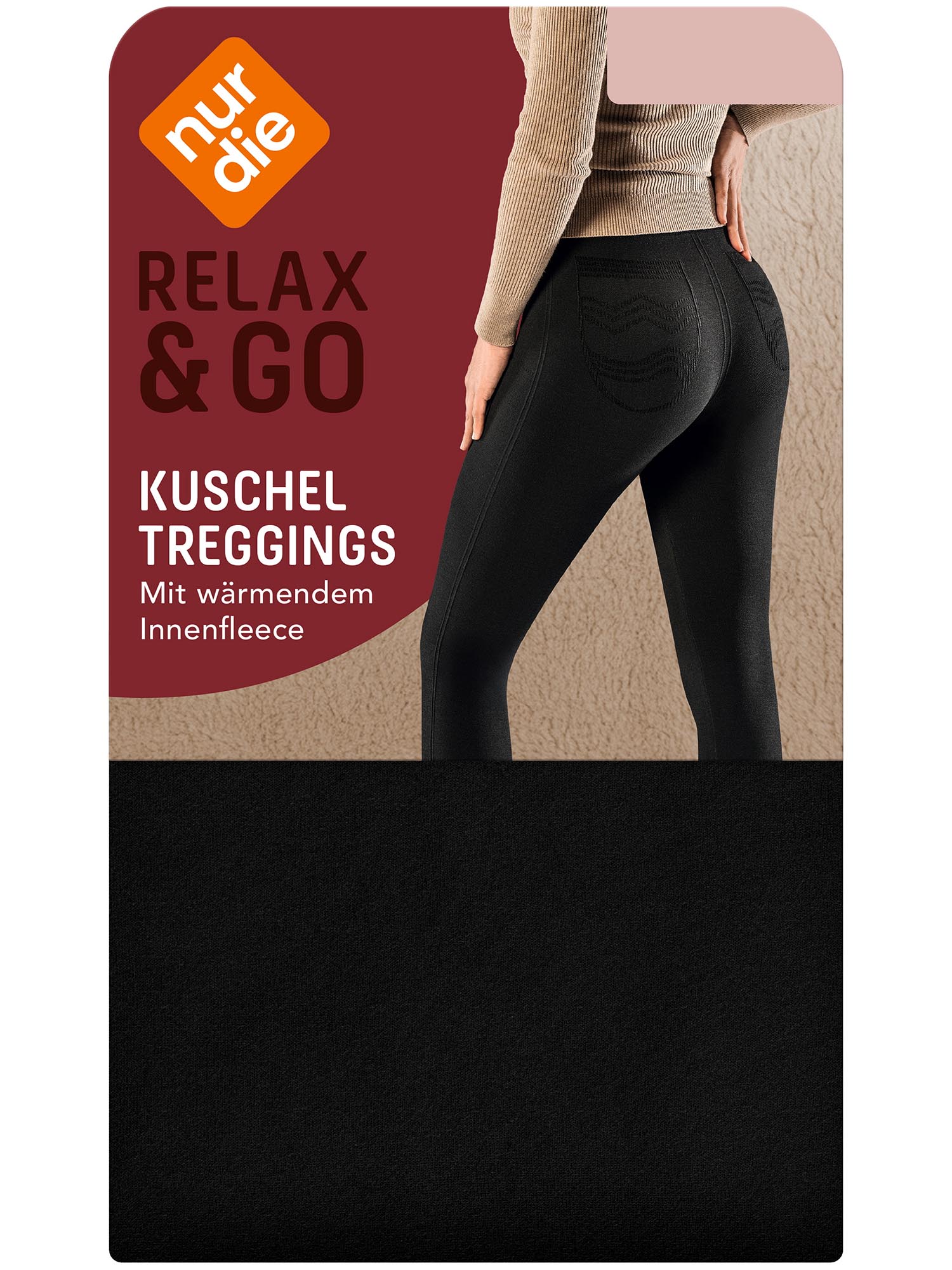 NUR DIE Damen Kuschel Treggings Relax & Go mit wärmenden Innenfleece