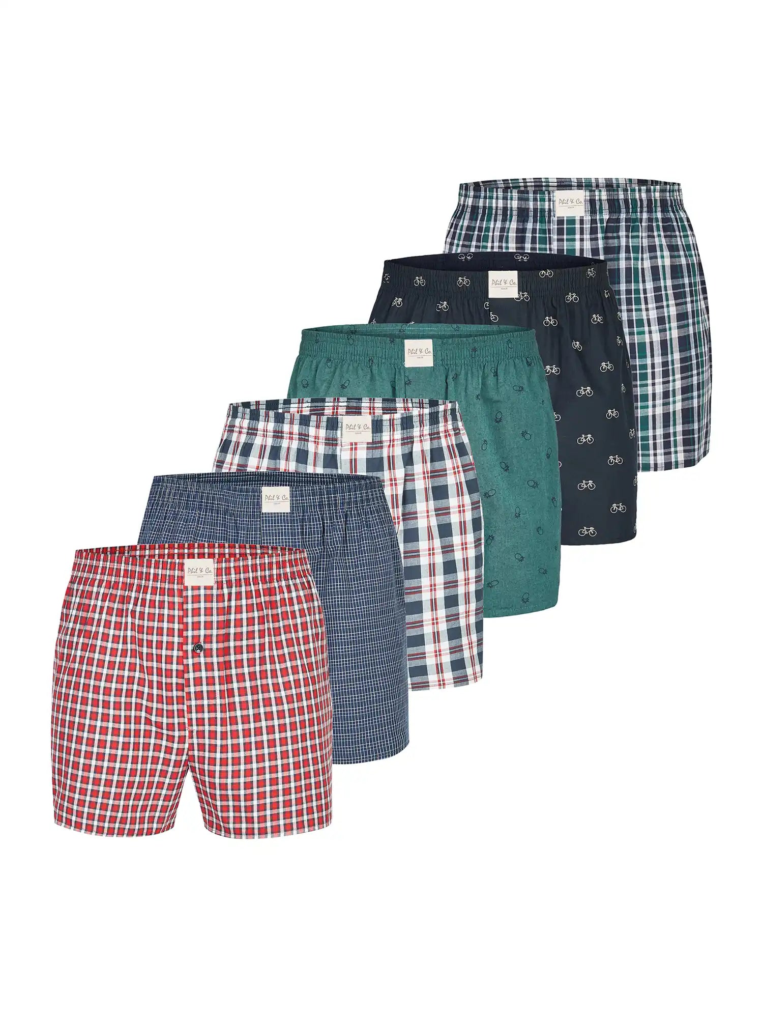 Phil & Co. Berlin Herren Boxershorts Classics 6er Pack