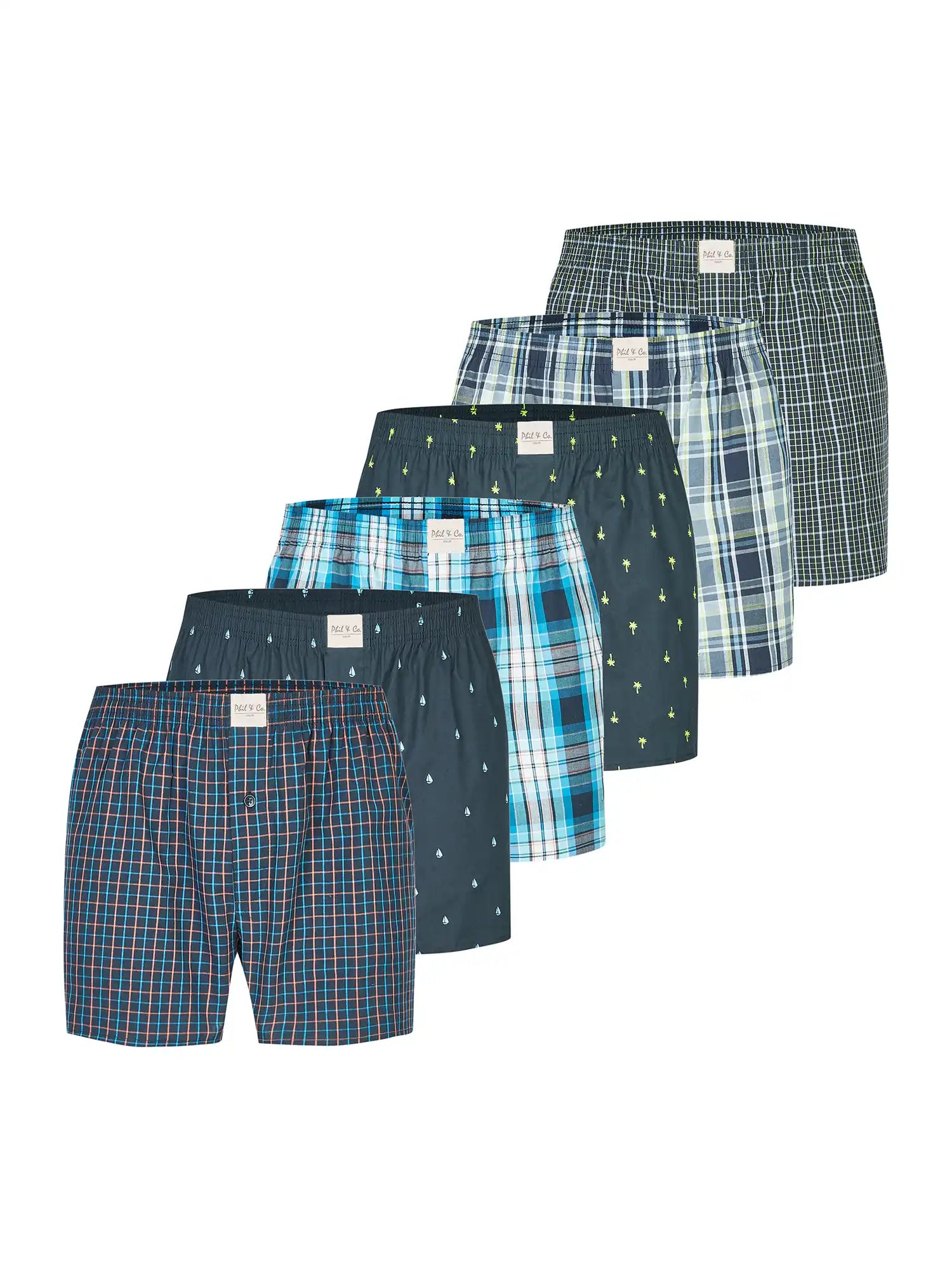 Phil & Co. Berlin Herren Boxershorts Classics 6er Pack