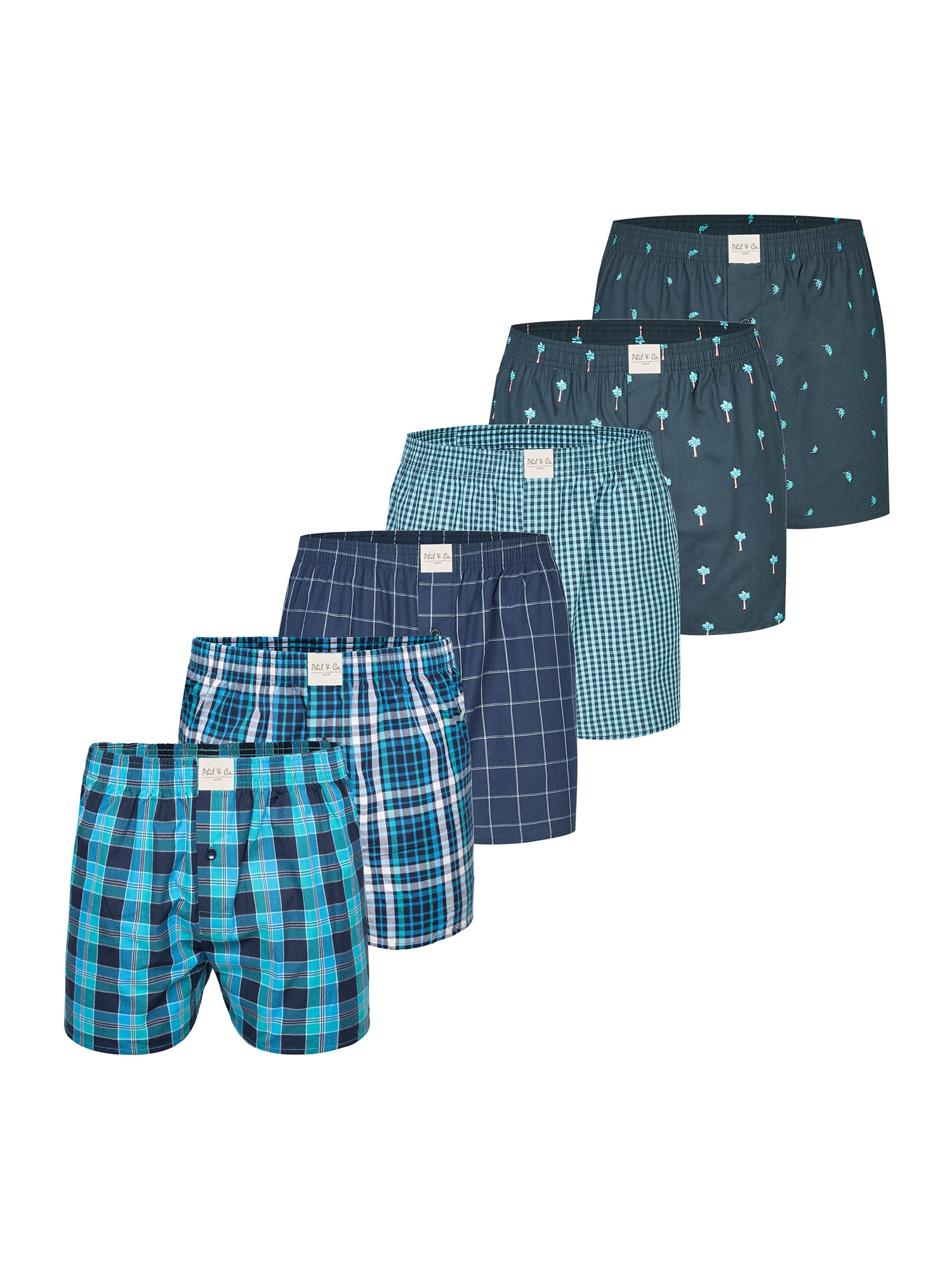 Phil & Co. Berlin Herren Boxershorts Classics 6er Pack