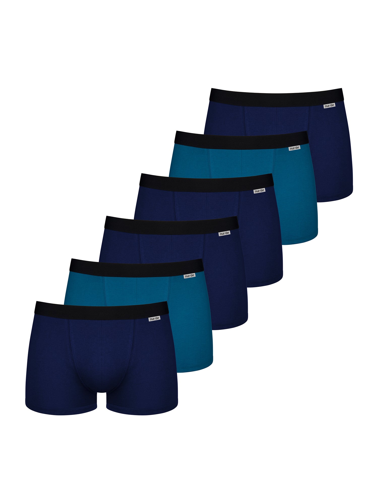 NUR DIE Herren Trunks Boxer Cotton Stretch 6er Pack