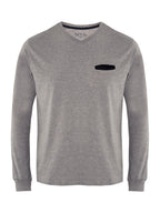 grau-navy / L