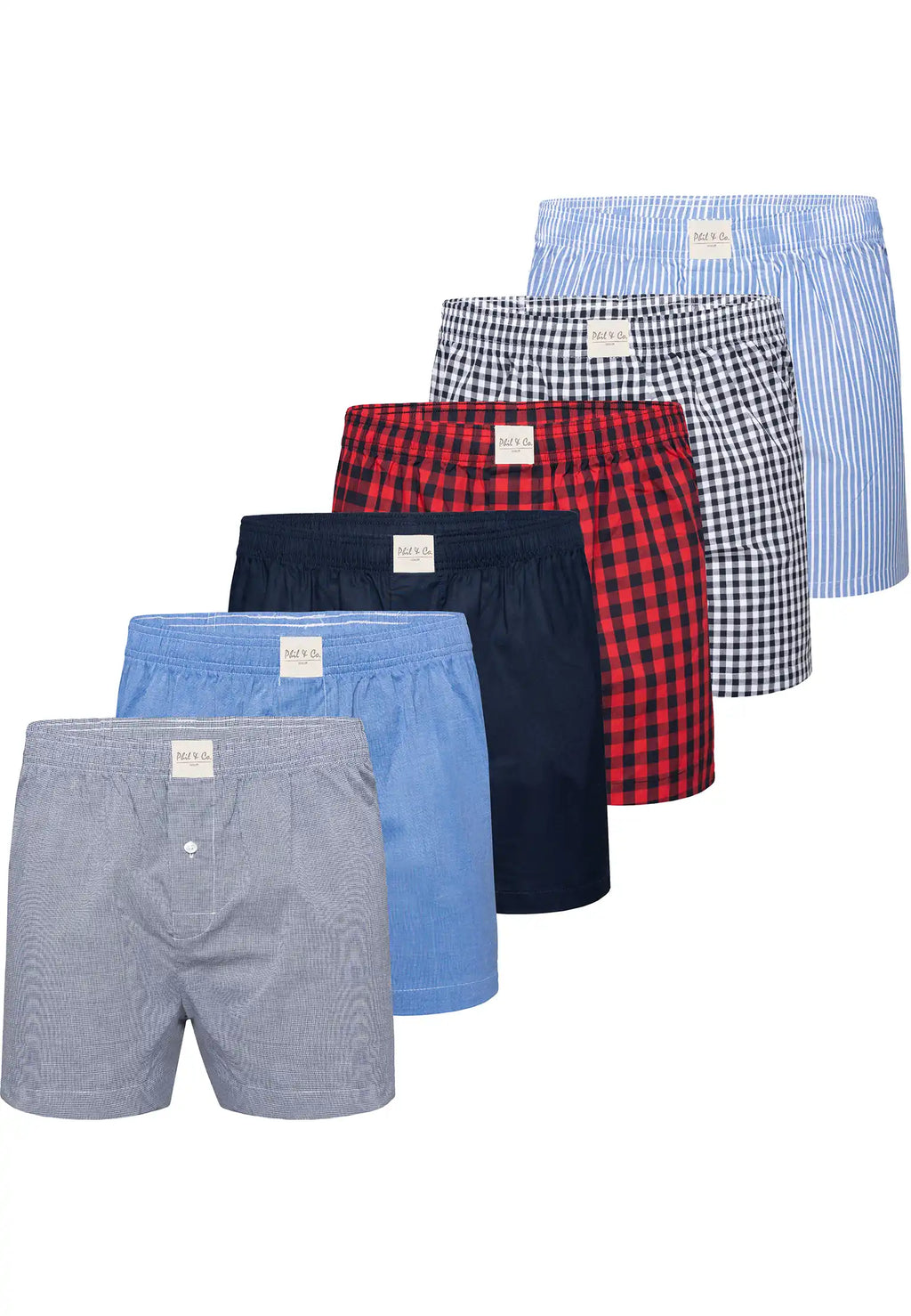 Phil & Co. Berlin Herren Boxershorts Classics 6er Pack