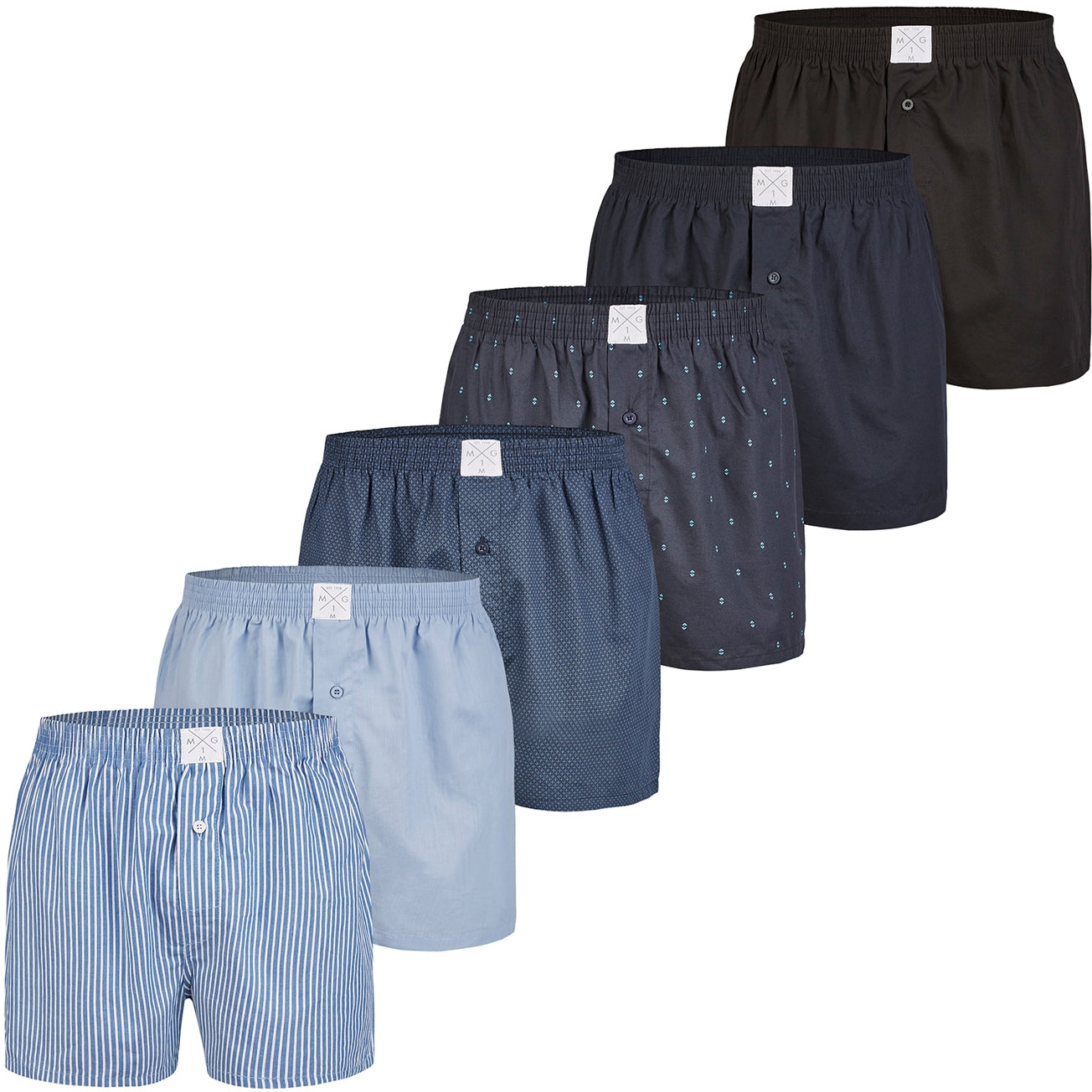 MG-1 Herren Boxershorts Classics 6er Pack
