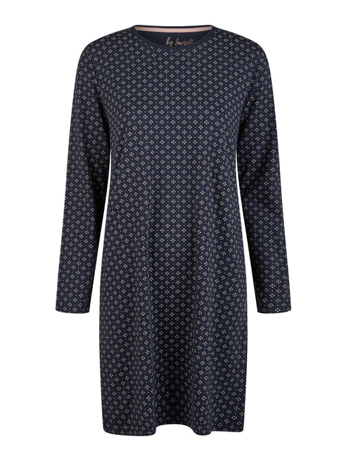 Nachthemd voor dames van By Louise, klassiek model met lange mouwen.