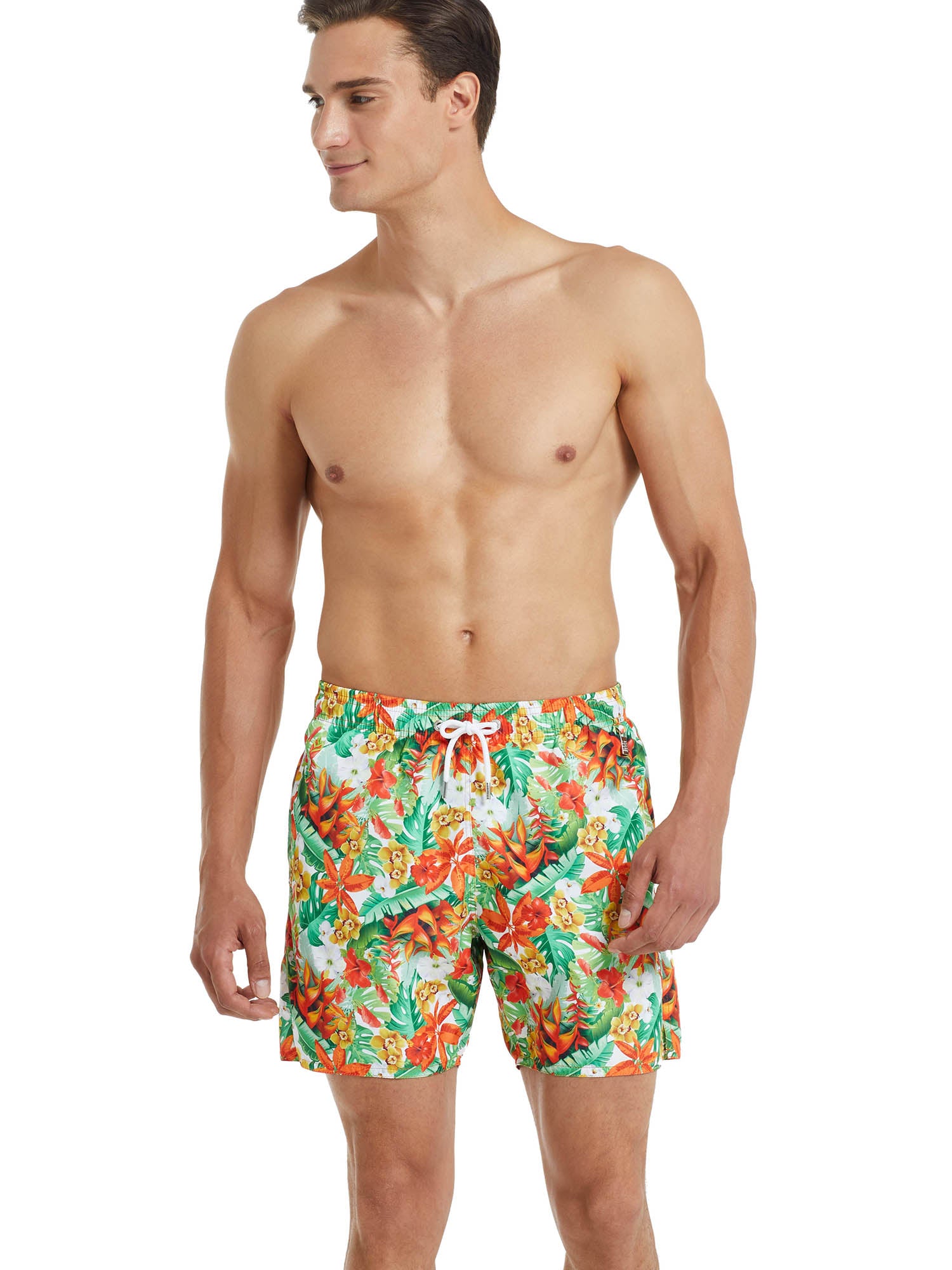 Orange Tropic Print / L