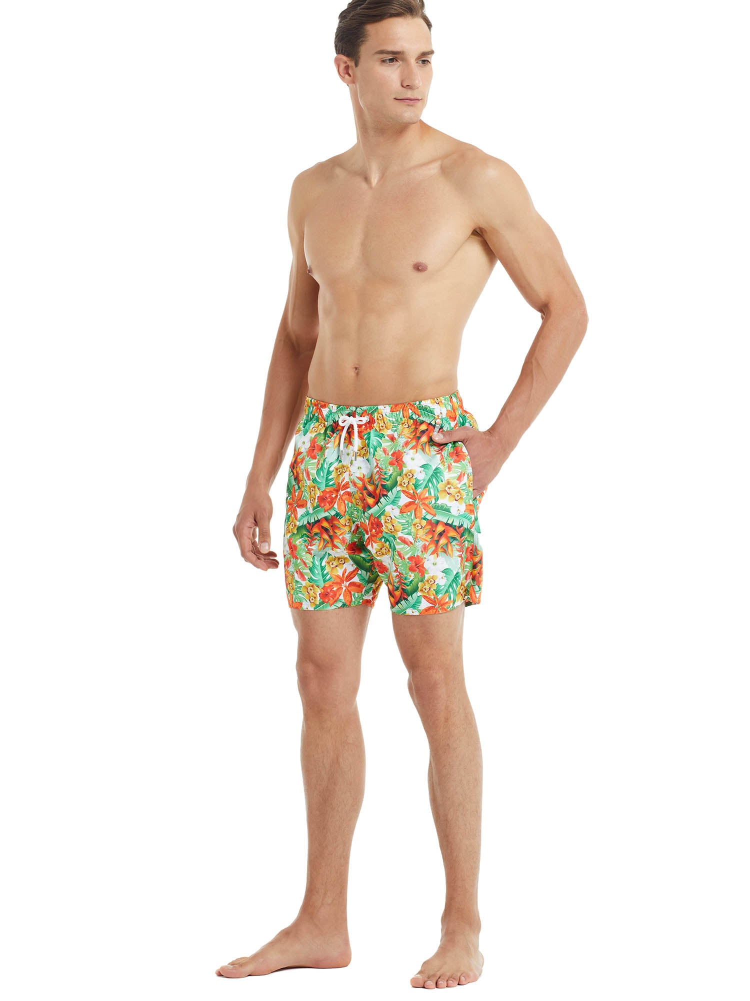 Orange Tropic Print / L