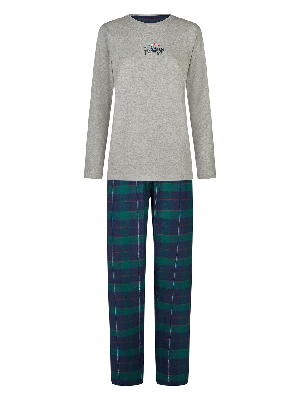 greymel-green-navycheck / L