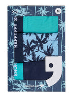 palms-türkis-dunkelblau / L