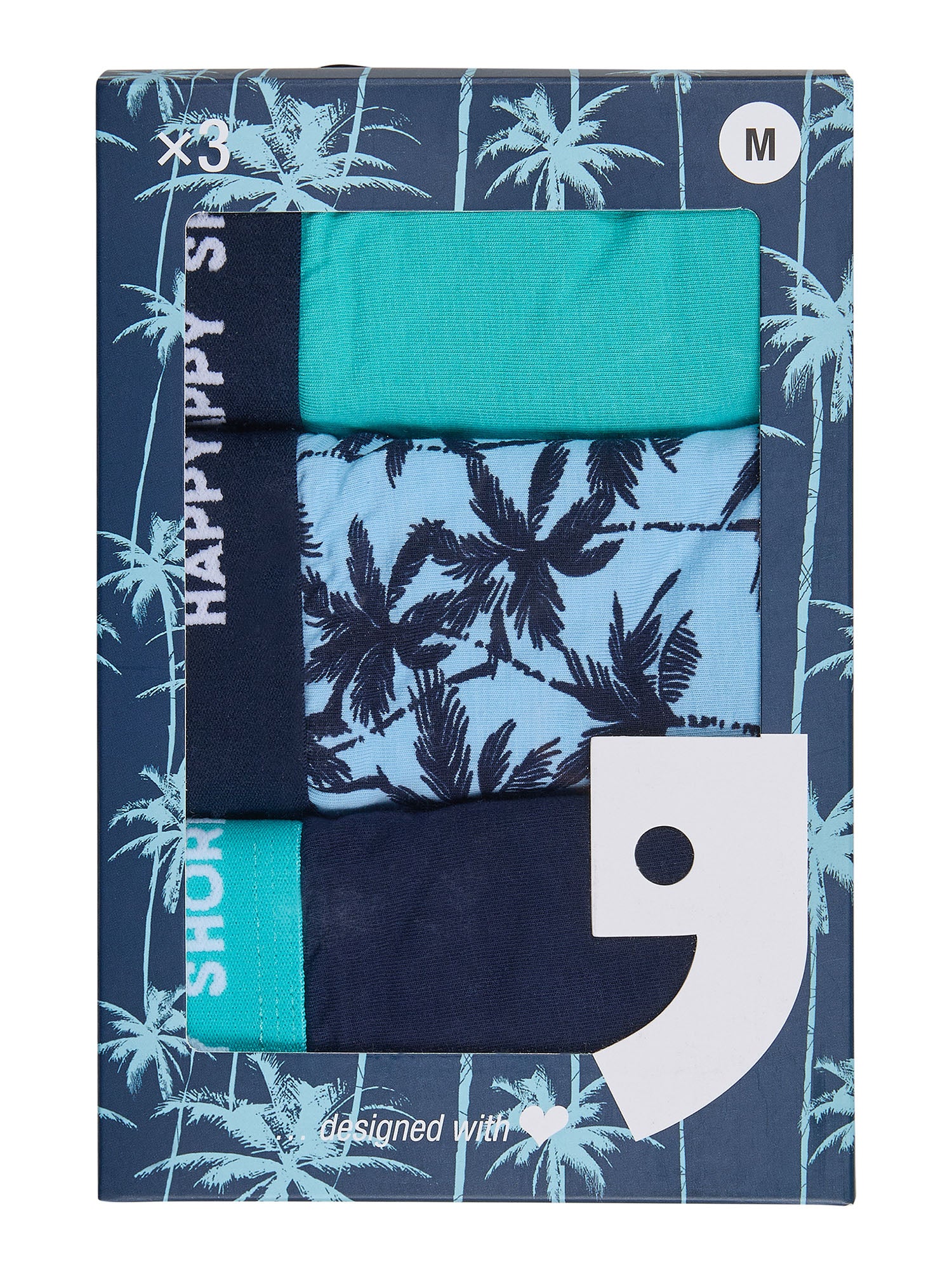 palms-türkis-dunkelblau / L