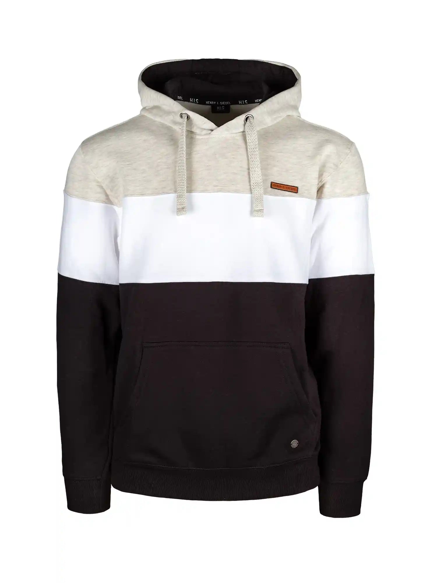 HIS herenhoodie met kleurblokken