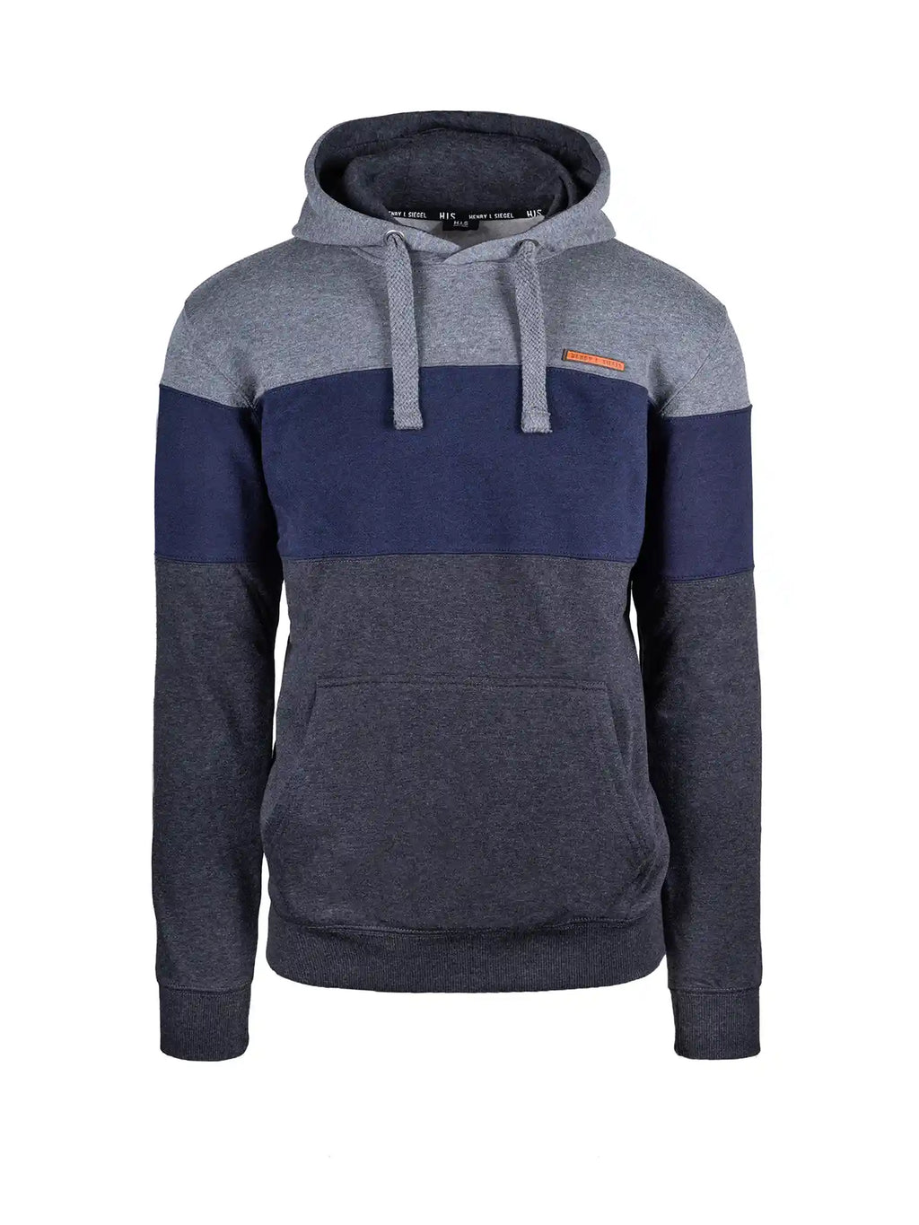 HIS herenhoodie met kleurblokken