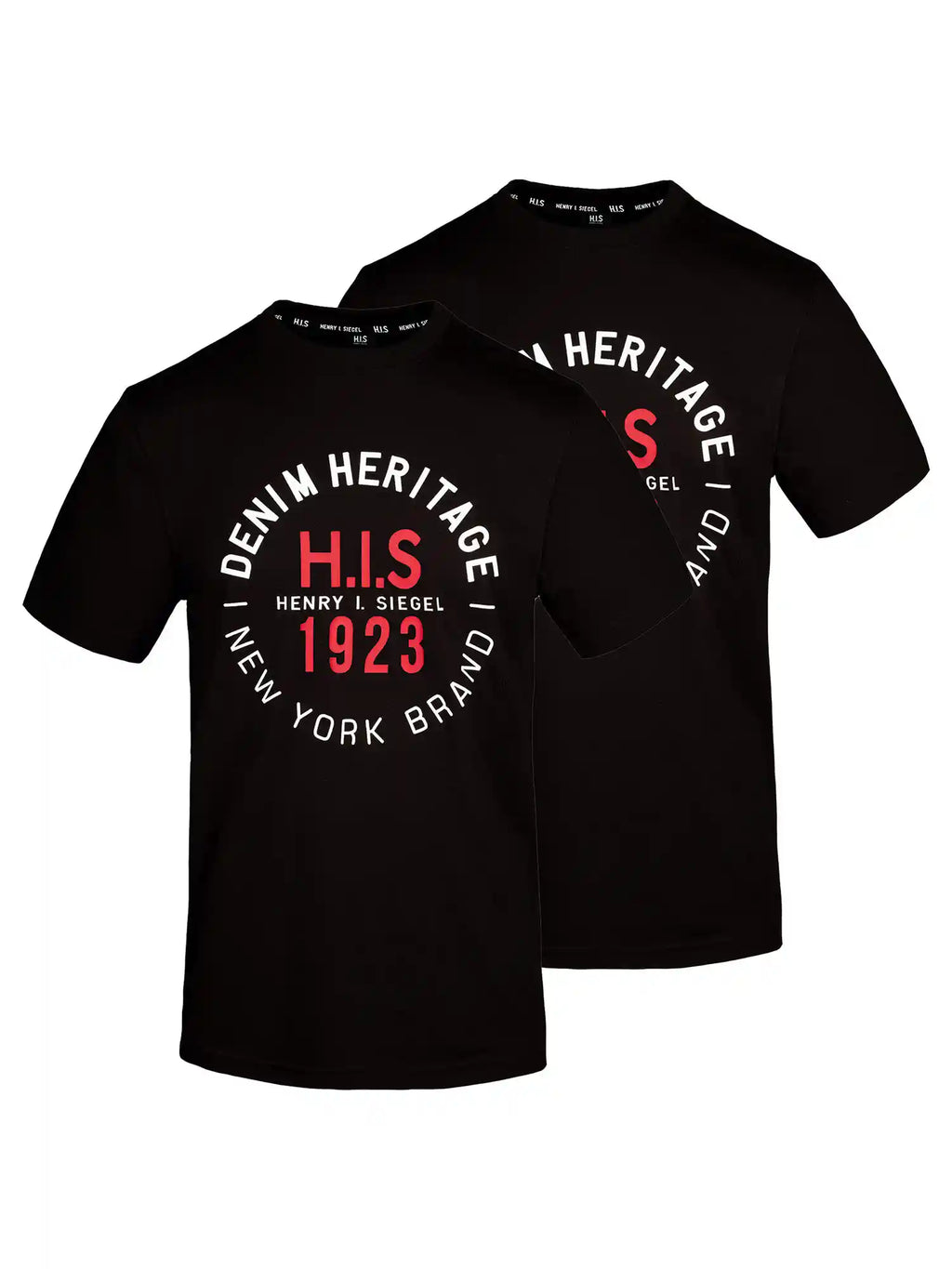 H.I.S Herren T-Shirt Denim Heritage Big Logo
