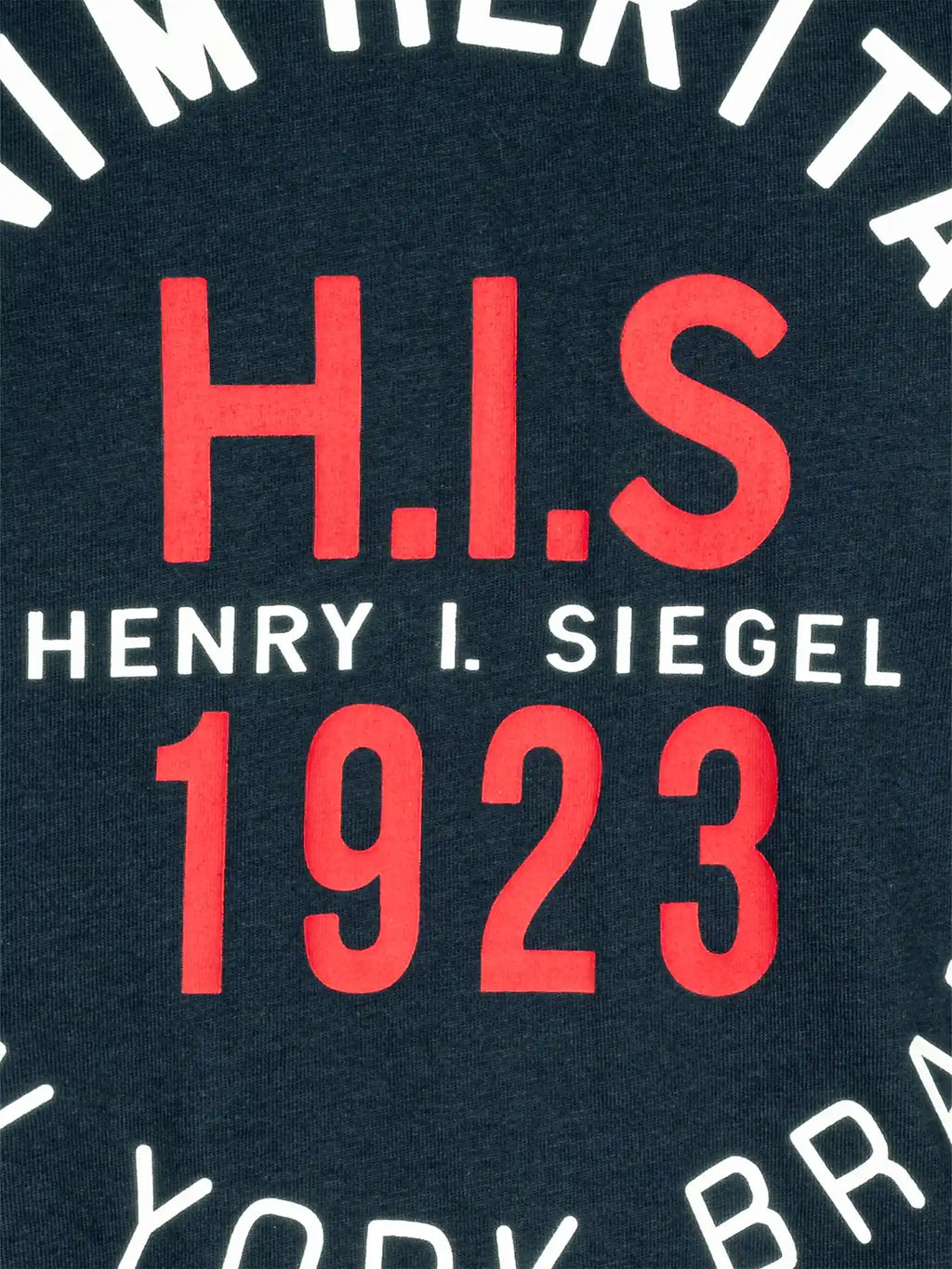 H.I.S Herren T-Shirt Denim Heritage Big Logo