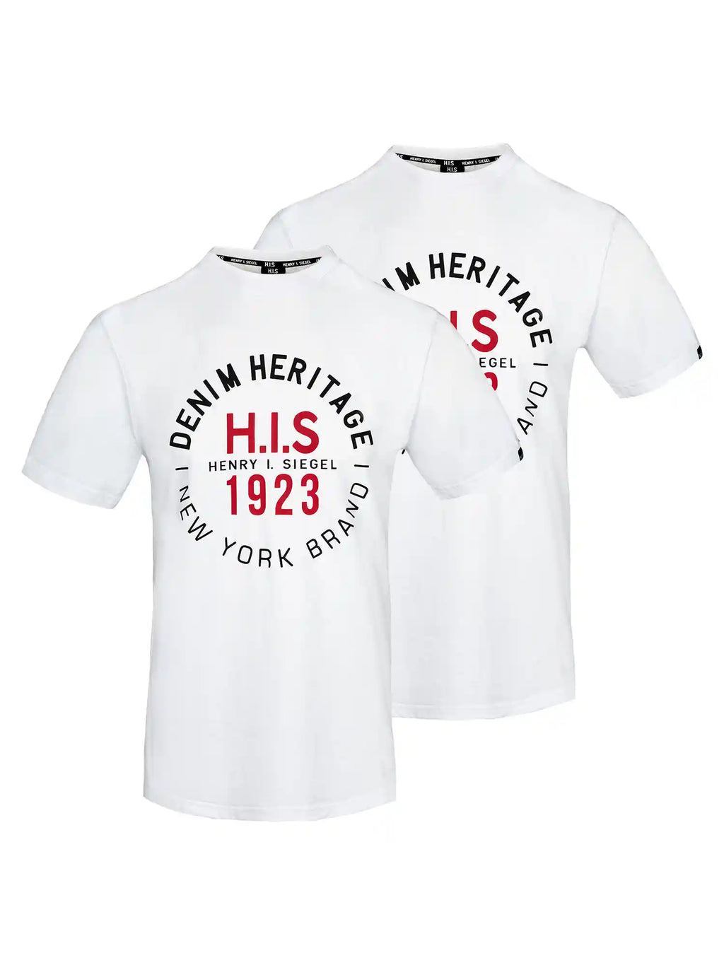 H.I.S Herren T-Shirt Denim Heritage Big Logo