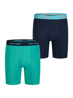 solid navy - green / L
