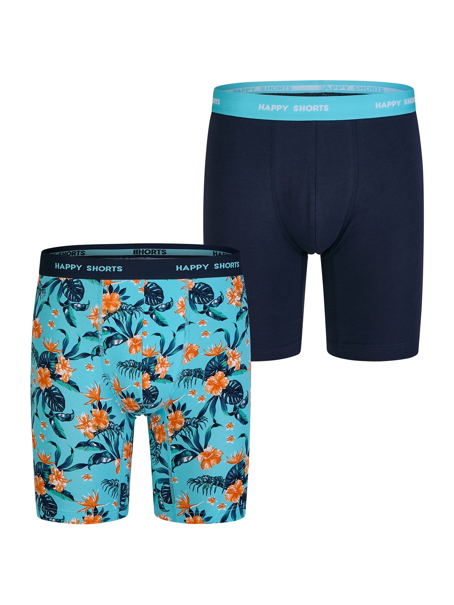 flower print - navy / L