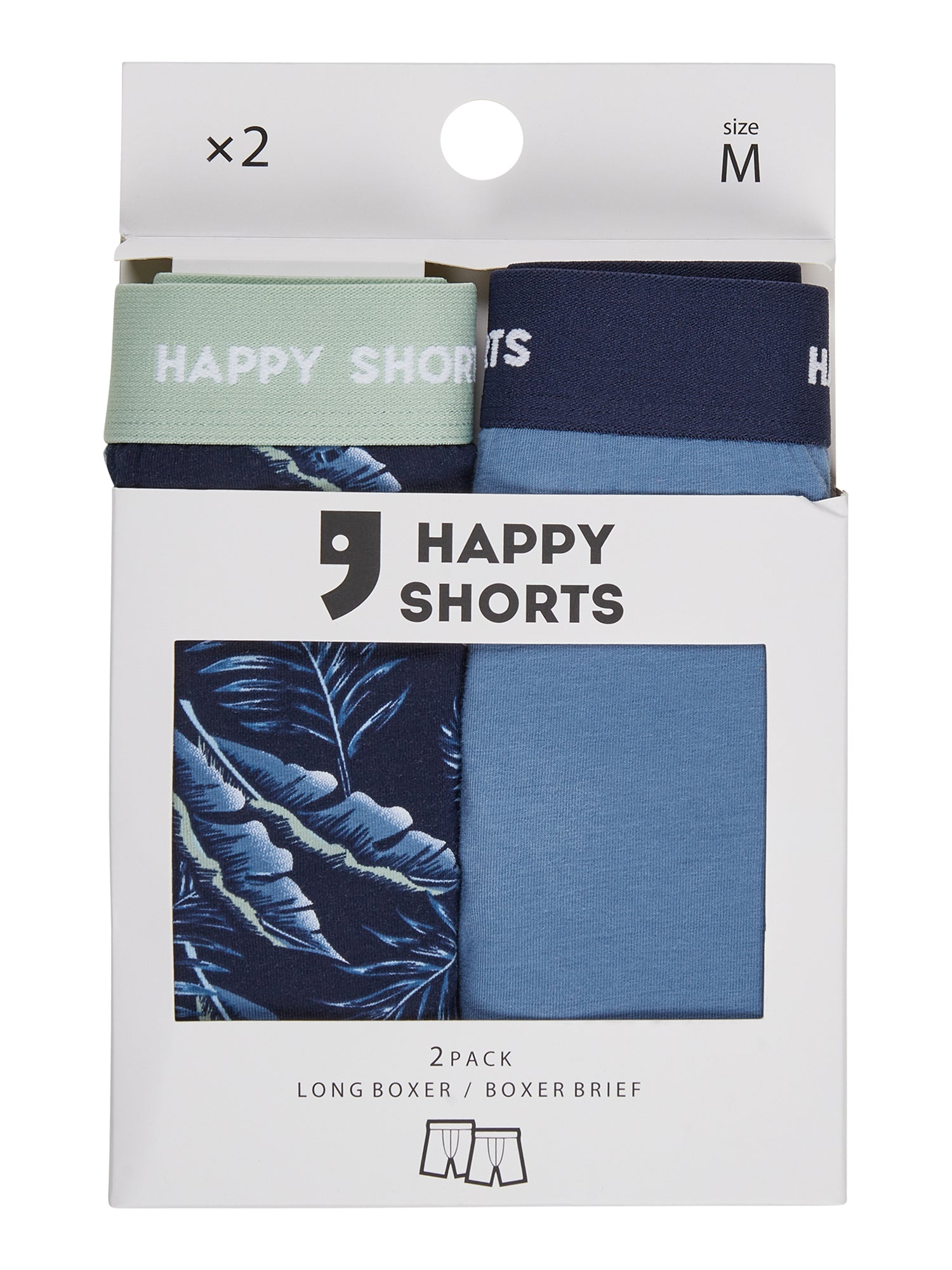 palm print - blue grey / L