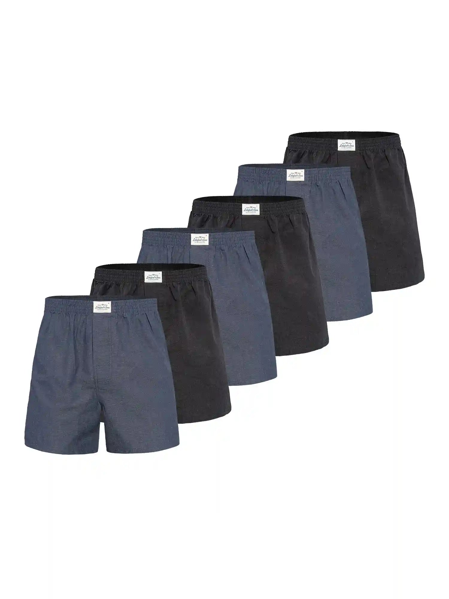 Lakeford &amp; Sons herenboxershorts in Amerikaanse stijl met klassieke designs, 6-pack
