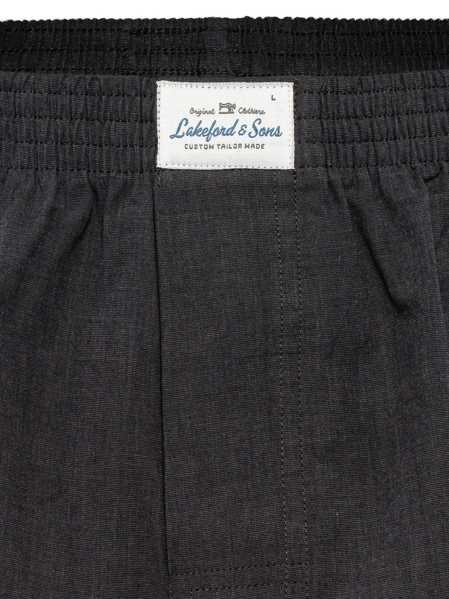 schwarz-hellblau / L