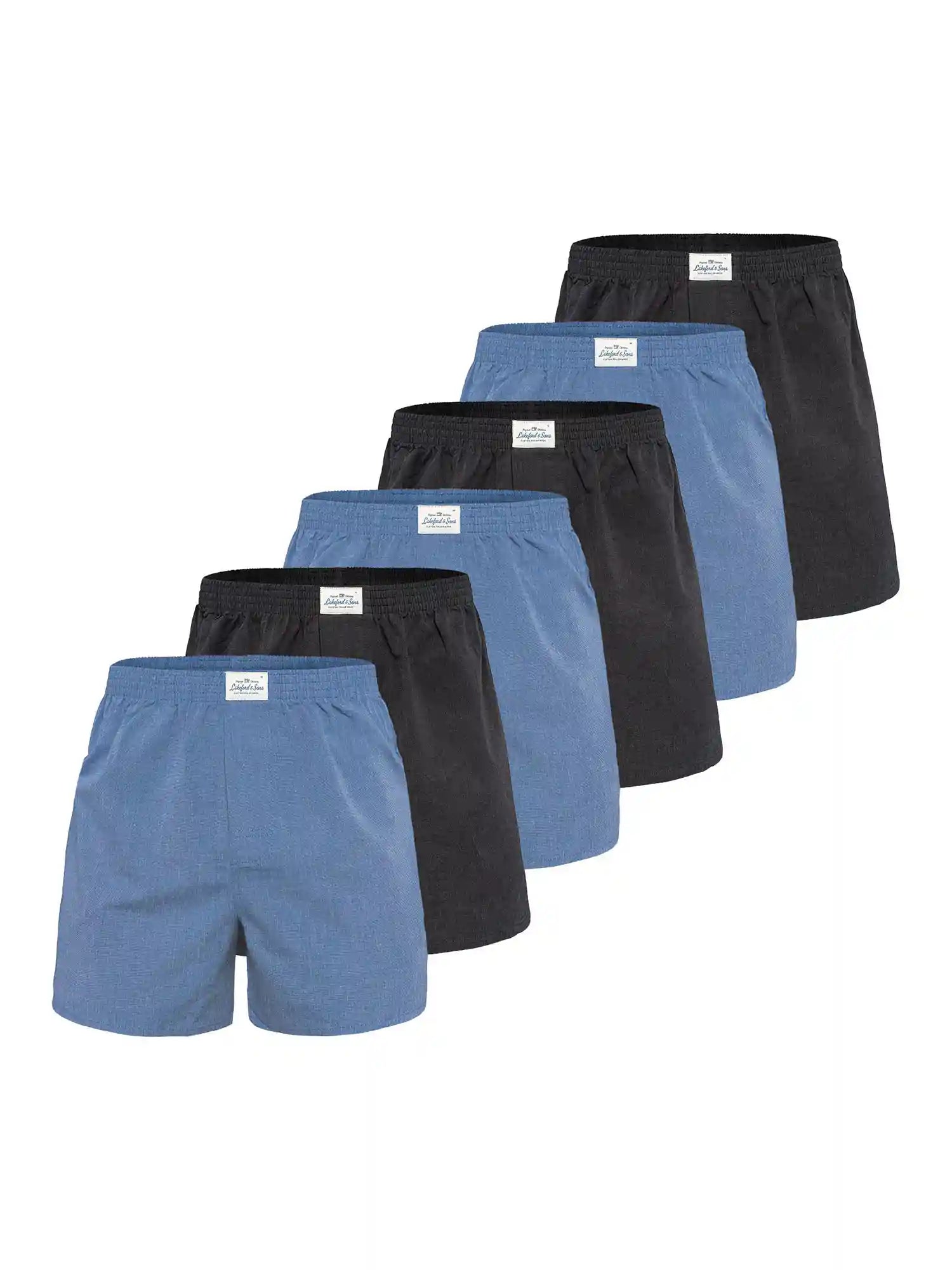 Lakeford &amp; Sons herenboxershorts in Amerikaanse stijl met klassieke designs, 6-pack